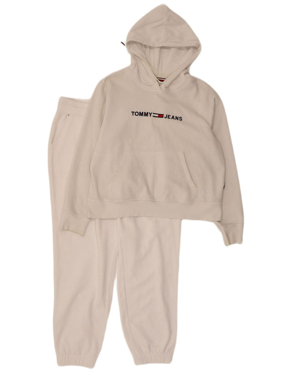 Tommy Hilfiger Survêtement graphique complet pour femme UK 14 en coton blanc moyen