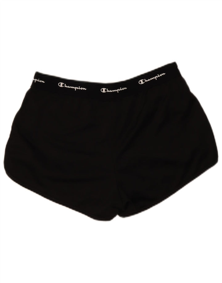 Champion Short de sport graphique pour femme UK 14 Large Noir Polyester