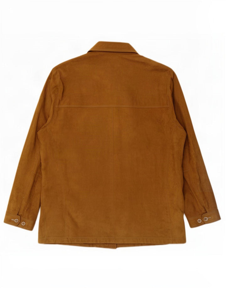 Bugatti Veste en faux suède pour homme UK 46 3XL Marron Polyamide