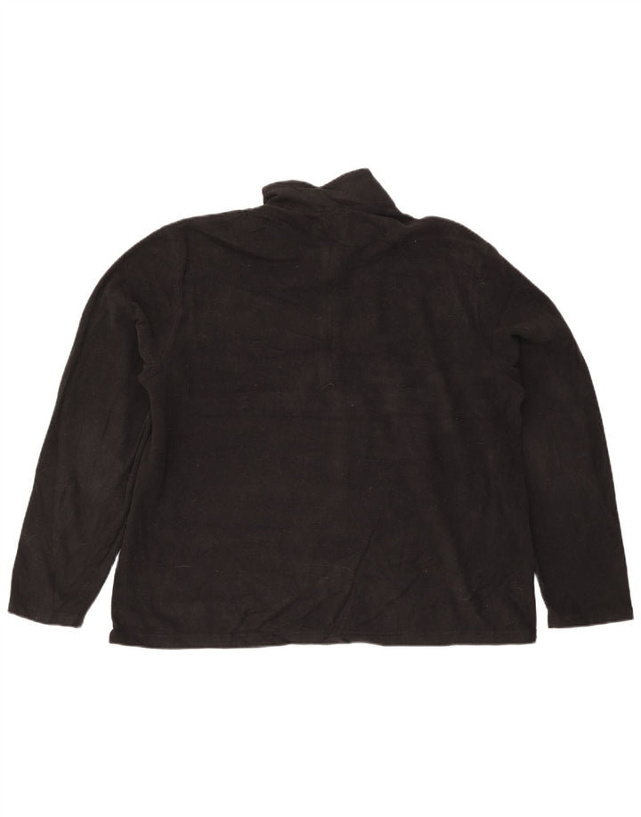 Eddie Bauer Pull polaire à col zippé pour homme XL Noir Polyester