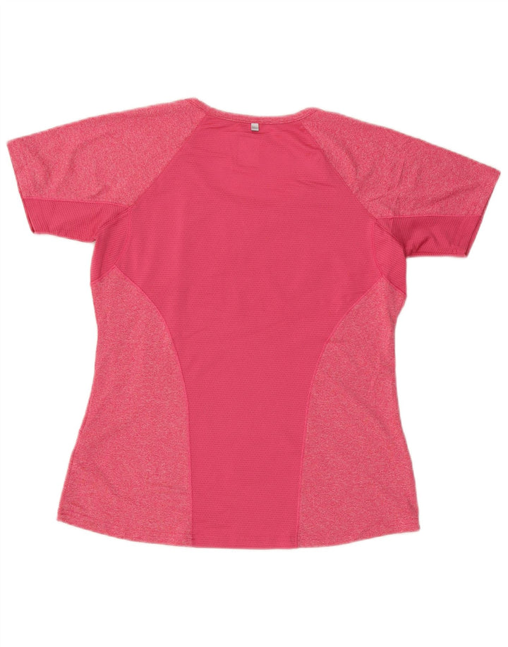 FILA Femme T-Shirt Top UK 14 Large Rose Polyester