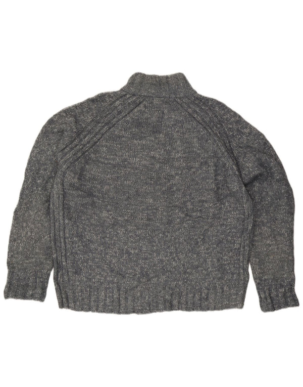 Marks & Spencer Pull à col zippé Blue Harbour pour homme XL Gris moucheté
