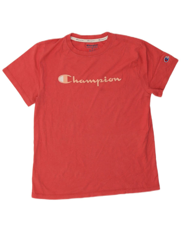 Champion T-shirt graphique pour femme UK 12 Rouge moyen