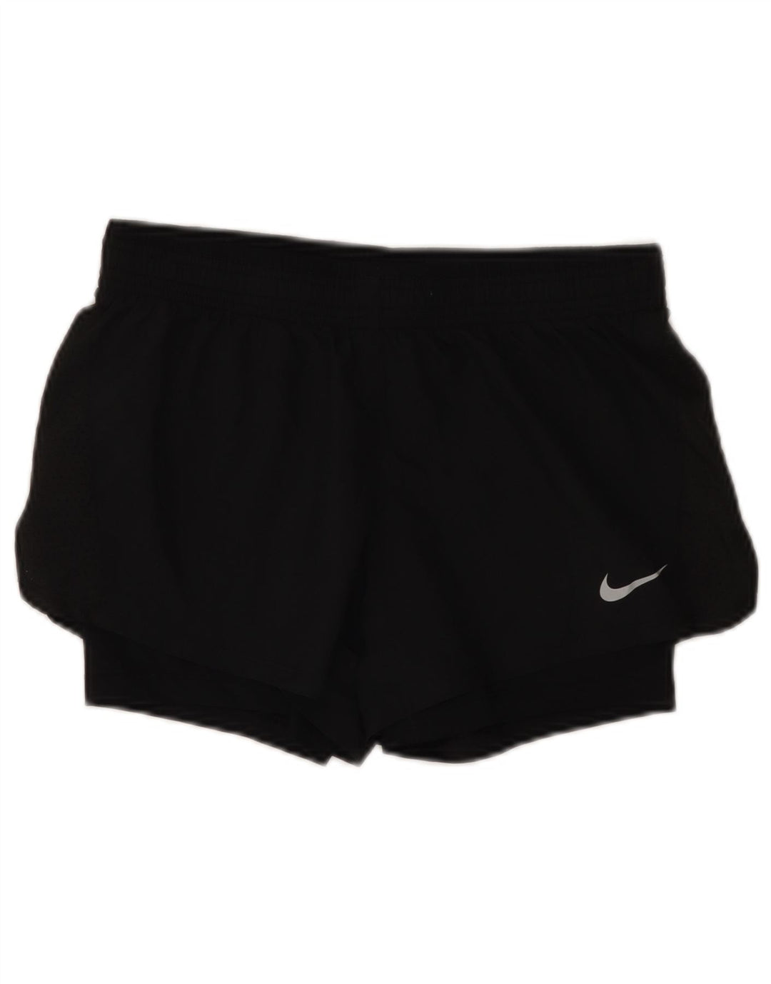 NIKE Short de sport Dri Fit pour femme UK 10 Petit Noir Polyester
