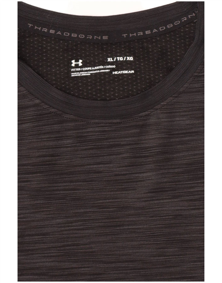 Under Armour T-Shirt Homme Top XL Gris Moucheté