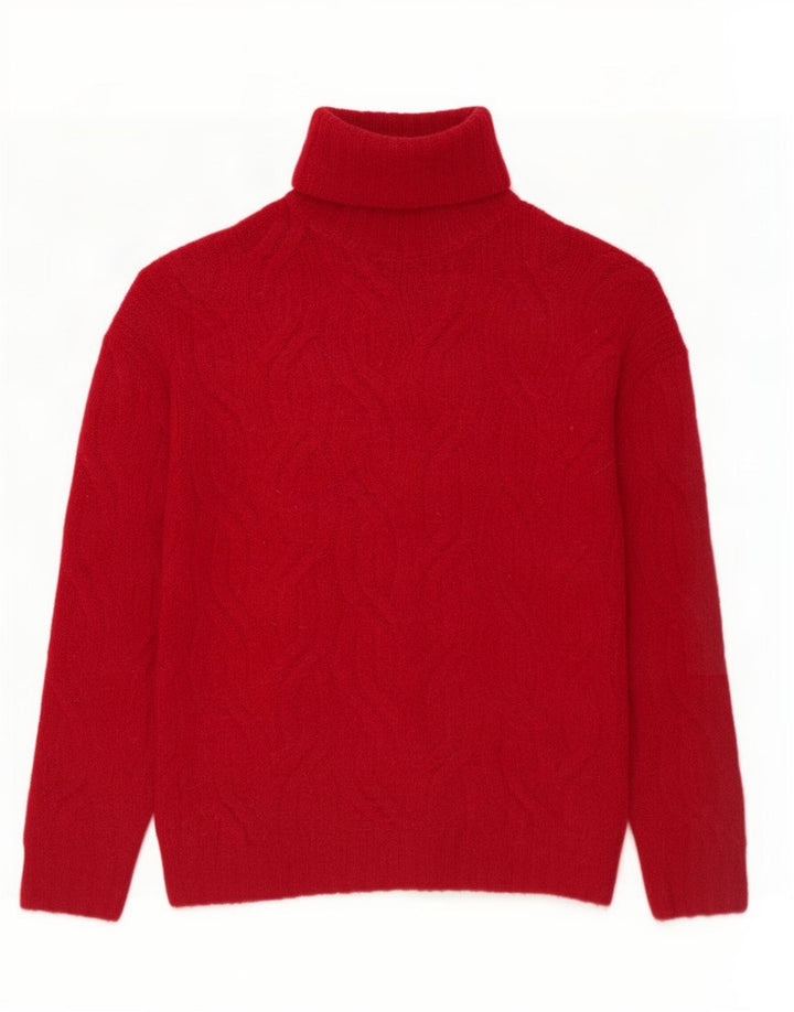 Marks & Spencer Pull surdimensionné à col roulé pour femme UK 6 XS Rouge