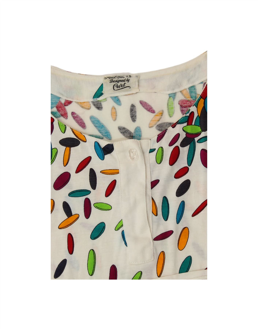 VINTAGE Womens Tent Dress UK 14 Medium White Spotted