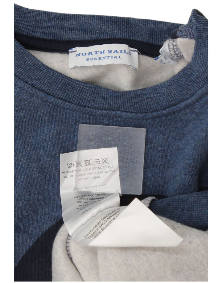 North Sails Sweat-shirt graphique pour homme en coton bleu Taille L