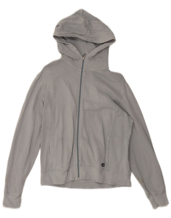 Asics Pull à capuche zippé pour femme UK 16 Large Gris Coton