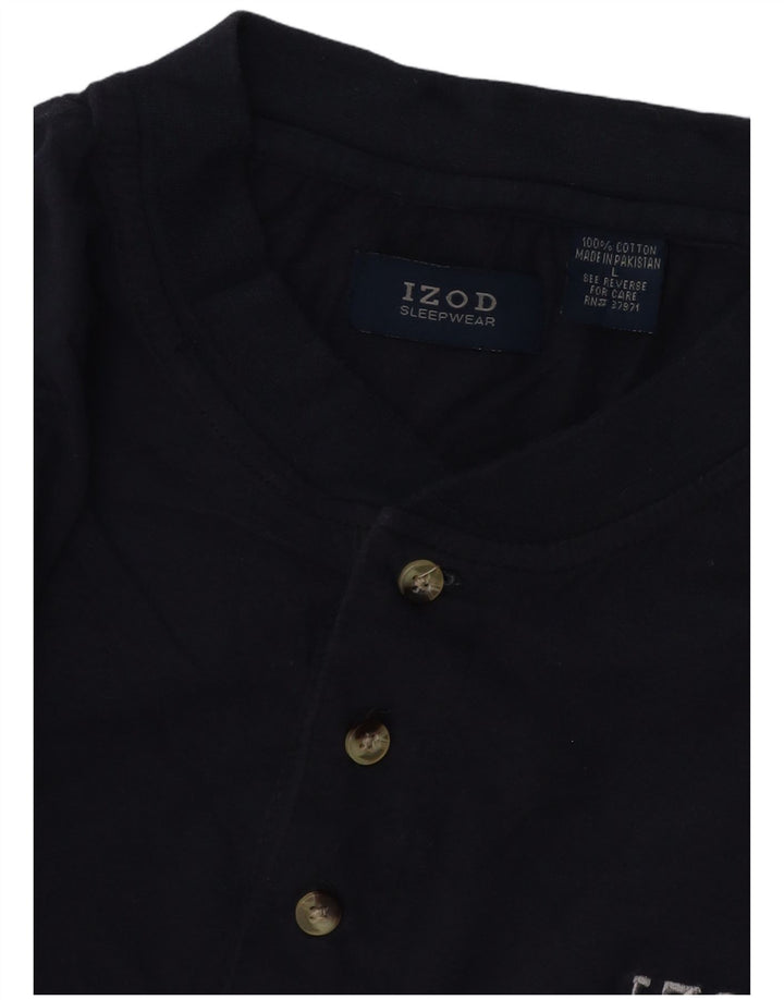 IZOD Haut Homme Manches Longues Grand Bleu Marine Coton