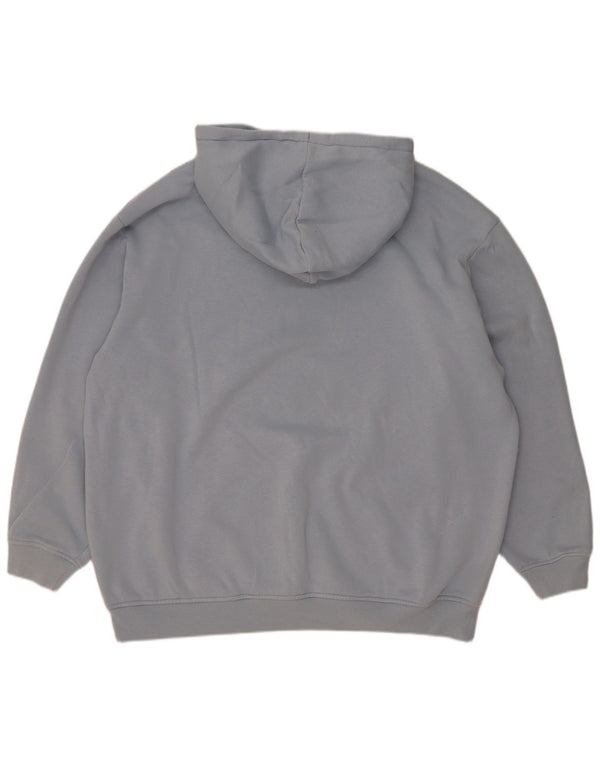 Adidas Pull à capuche surdimensionné pour femme UK 12/14 Bleu moyen Coton