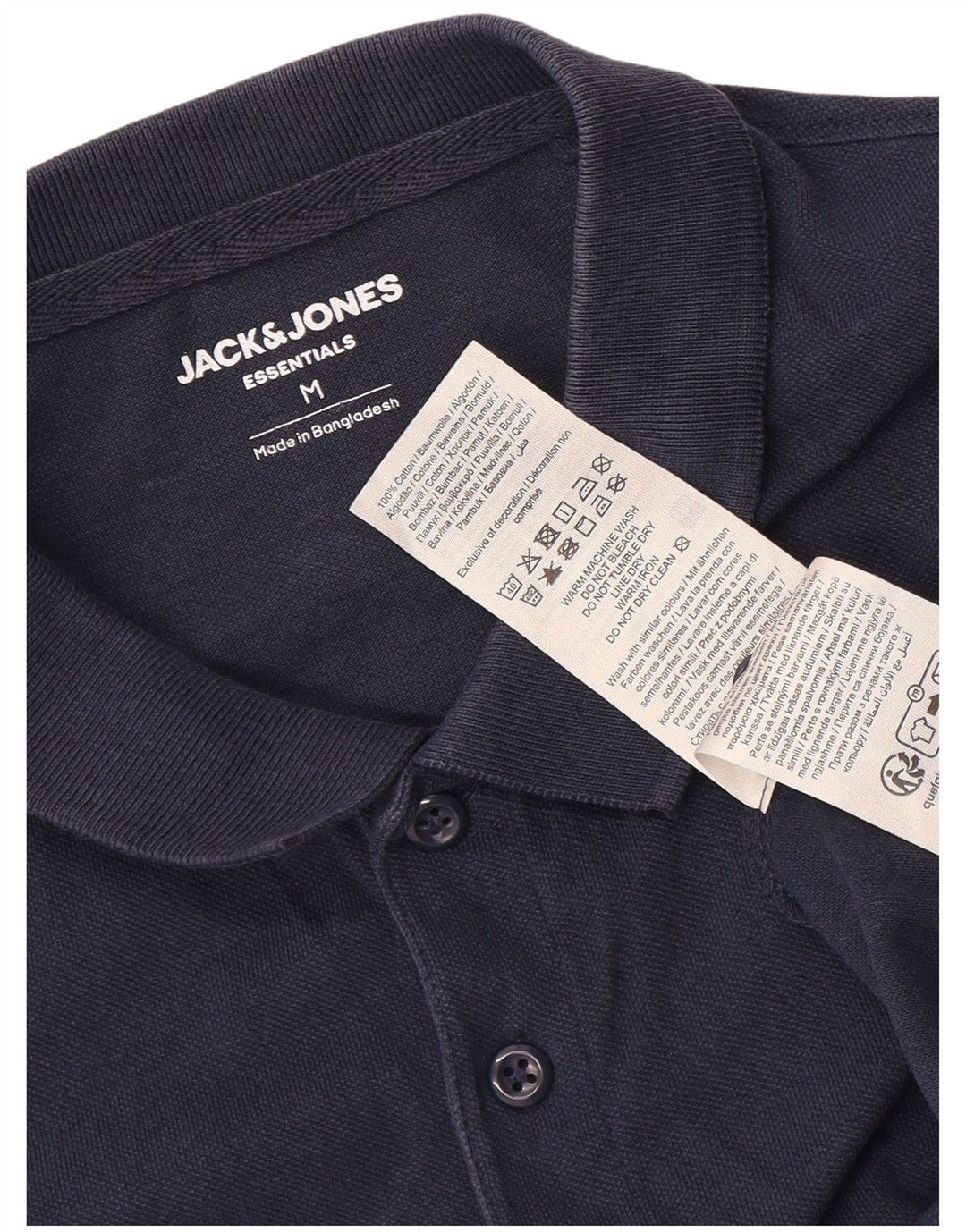 Jack & Jones Polo Homme Bleu Marine Moyen Coton