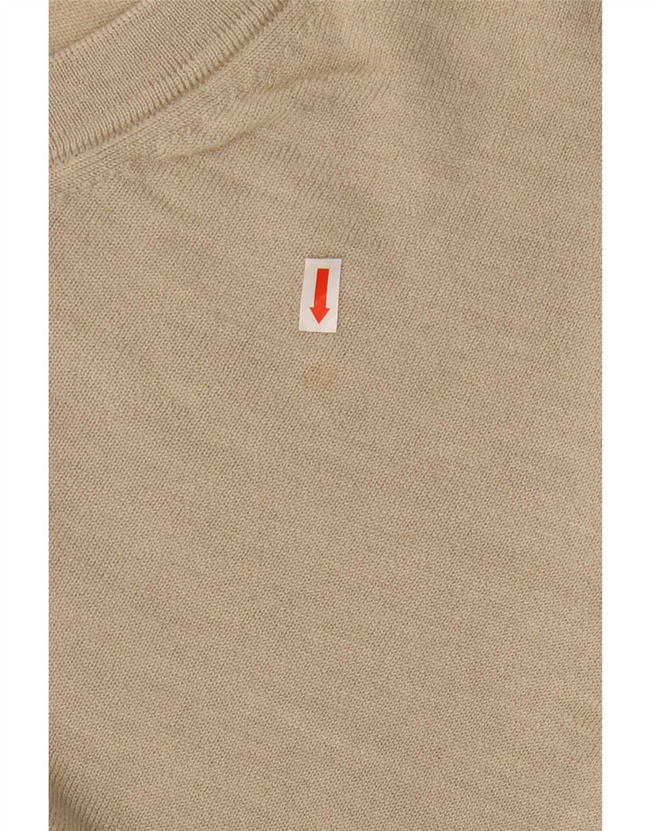 Marz Pull Col V Homme IT 48 Laine Beige Moyen