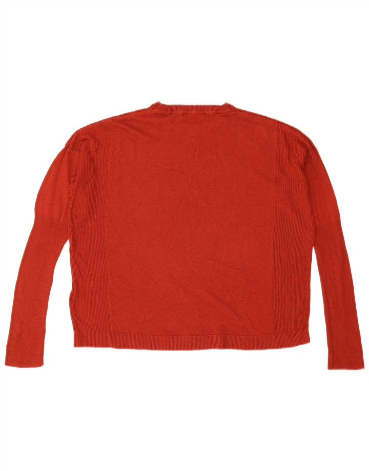 Marks & Spencer Pull court à col rond pour femme Rouge moyen UK 12
