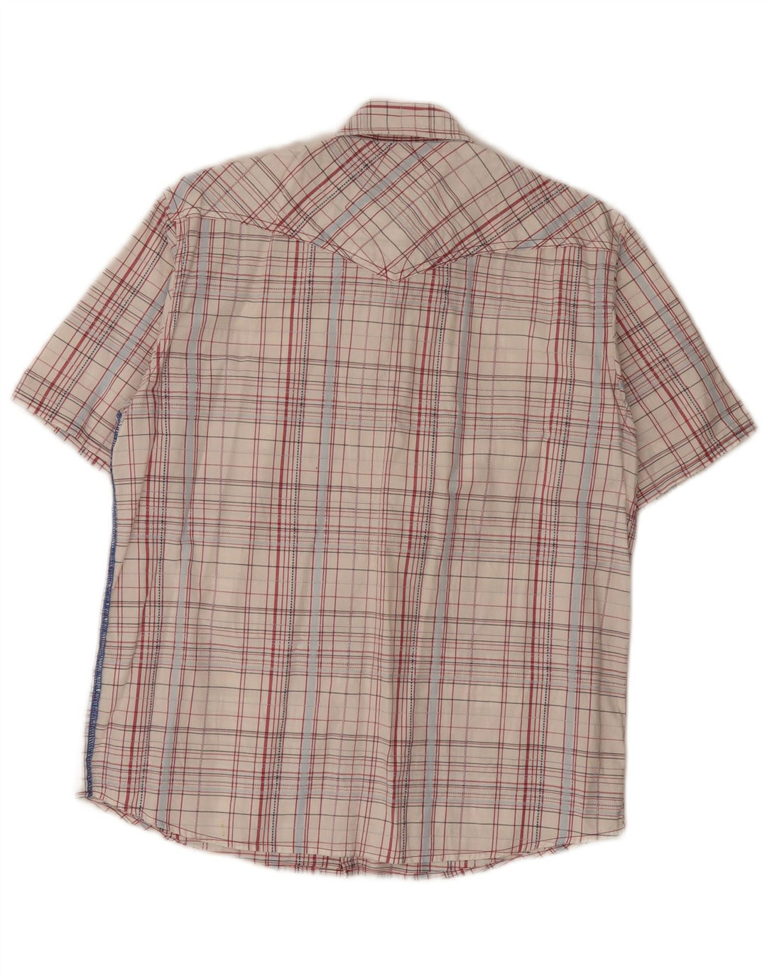 Wrangler Chemise à manches courtes pour homme Coupe classique en coton à carreaux Blanc moyen