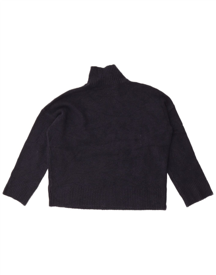 Marks & Spencer Pull à col roulé pour femme UK 14 Bleu marine moyen