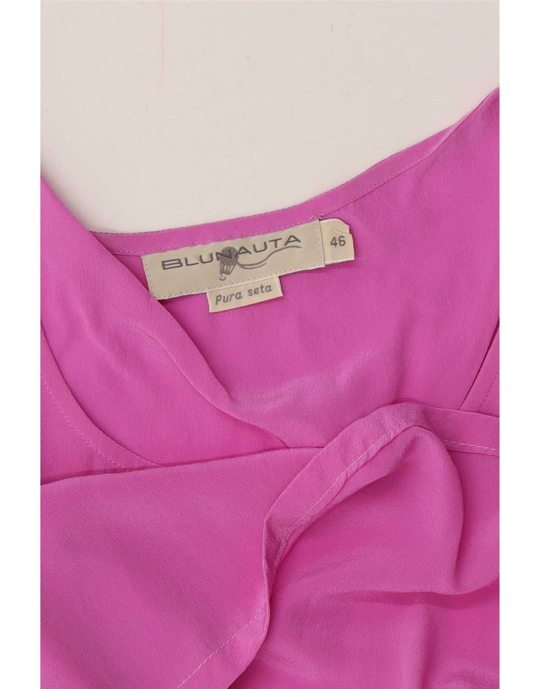 Blunauta Femme Chemisier Sans Manches Top IT 46 Grande Soie Rose