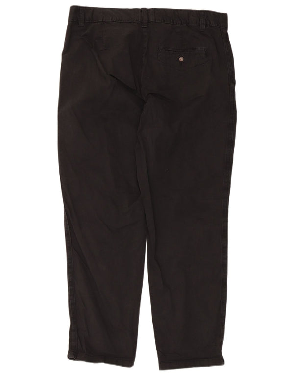 Marks & Spencer Pantalon chino droit pour femme UK 14 Large W34 L27 Noir