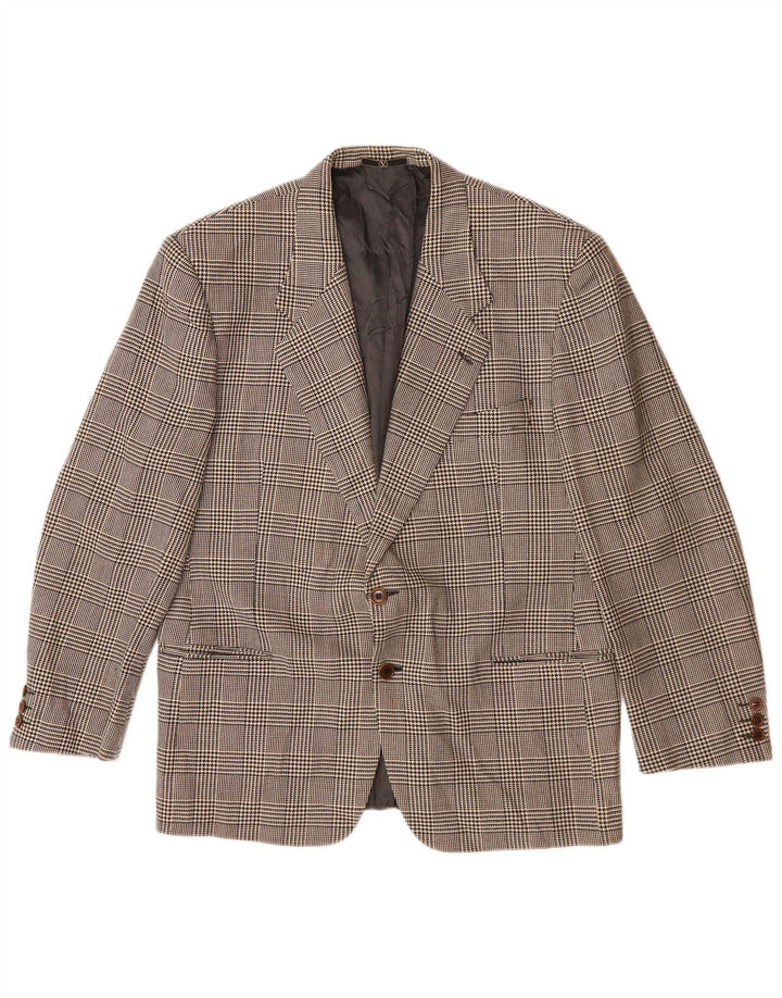 Valentino Veste Blazer 2 Boutons Homme UK 40 Grand Carreau Gris