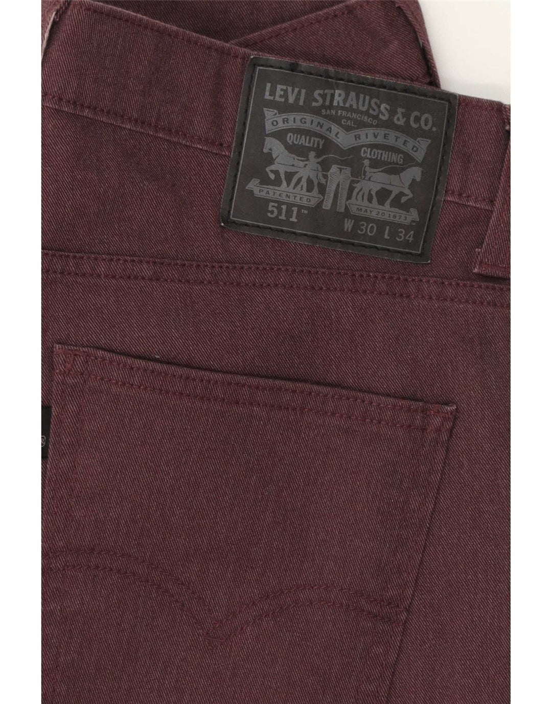 Levi's Jean Slim 511 Homme W30 L30 Bordeaux Coton