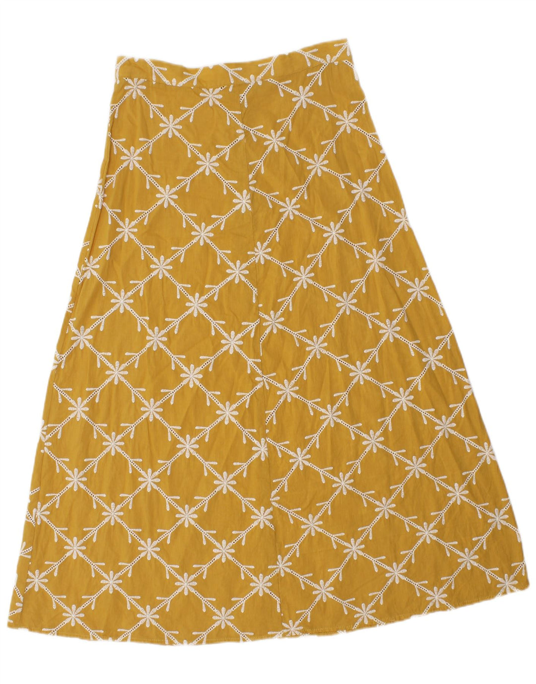 Zara Femme Jupe A-Line Medium W28 Jaune Floral