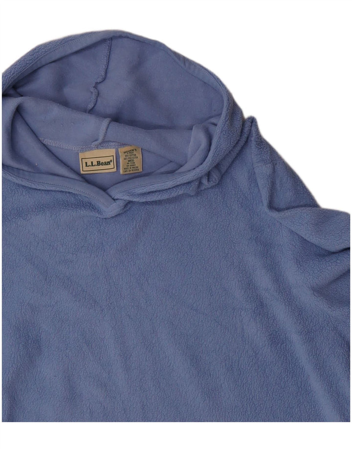L.L.Bean Pull polaire surdimensionné à capuche pour femme UK 14 Bleu moyen Coton