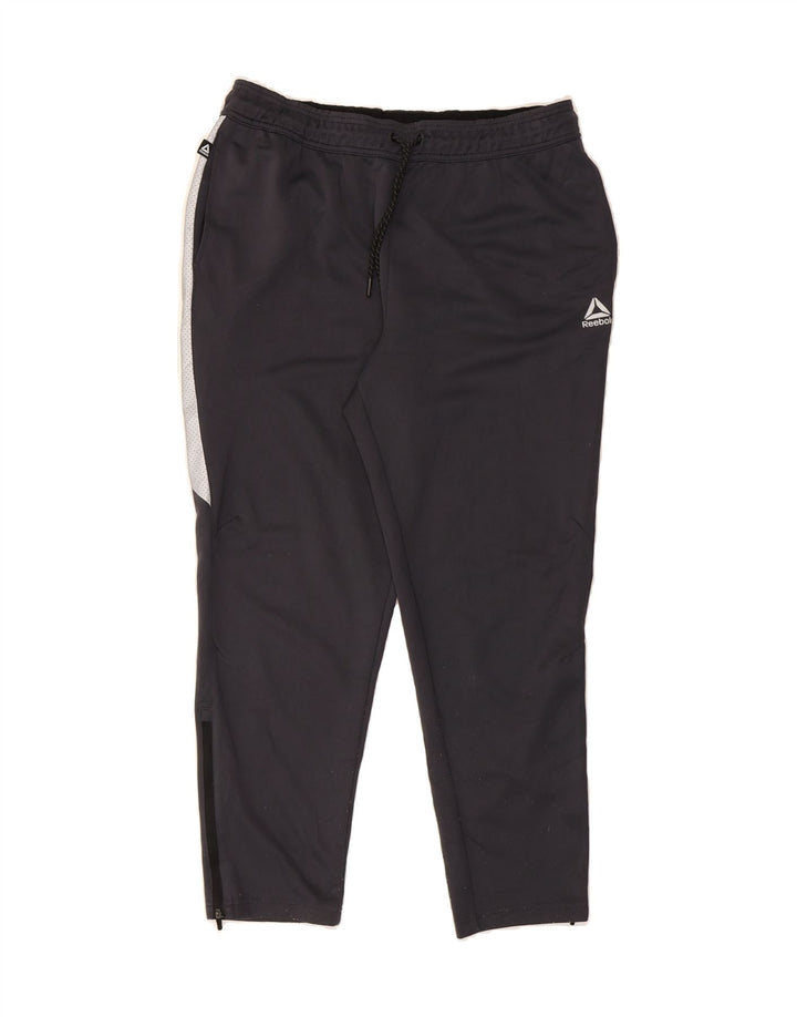 REEBOK Mens Tracksuit Trousers XL  Black Colourblock Polyester Vintage Reebok and Second-Hand Reebok from Messina Hembry 
