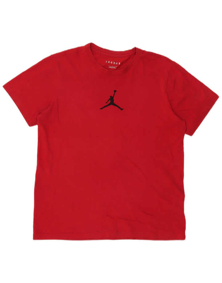 Jordan T-shirt pour homme en coton rouge Taille L