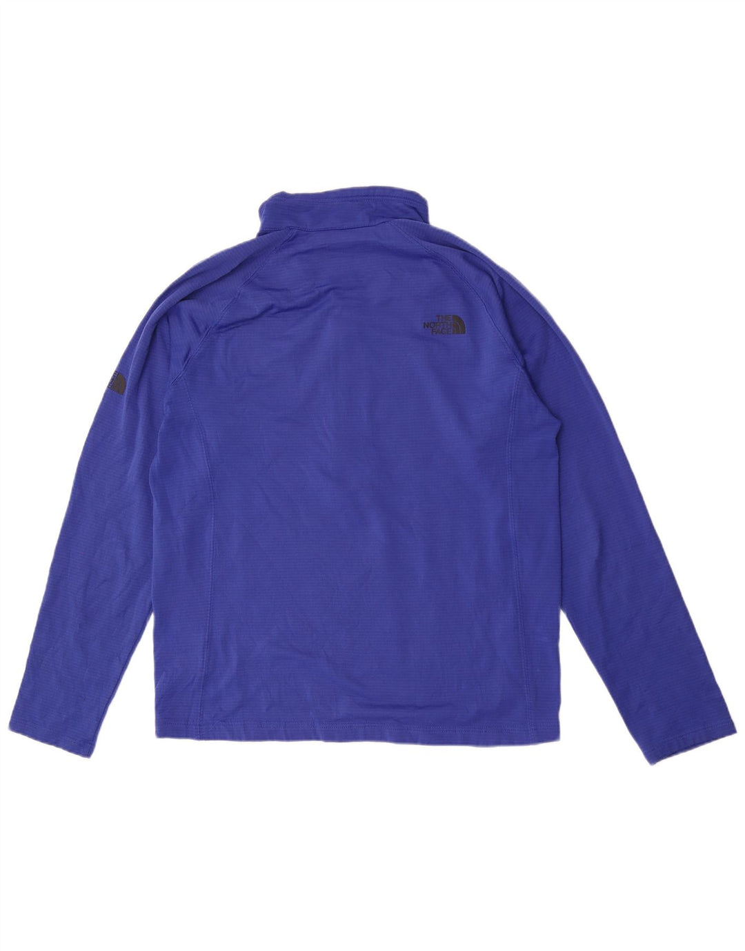 The North Face Haut de survêtement à col zippé pour hommes, grandes rayures bleues