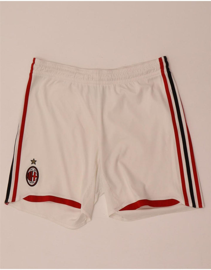 Adidas Short de sport AC Milan pour homme Large Blanc Colorblock Polyester
