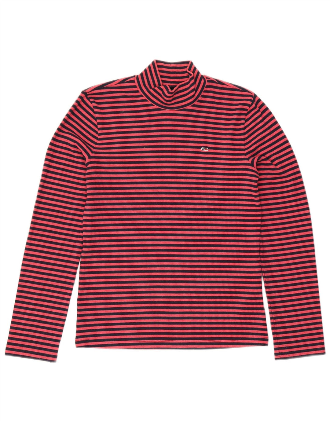 Tommy Hilfiger Haut à manches longues pour femme UK 44 Polyester à fines rayures rose moyen