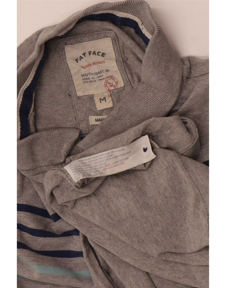 Polo Homme Fat Face Coton Rayé Gris Moyen