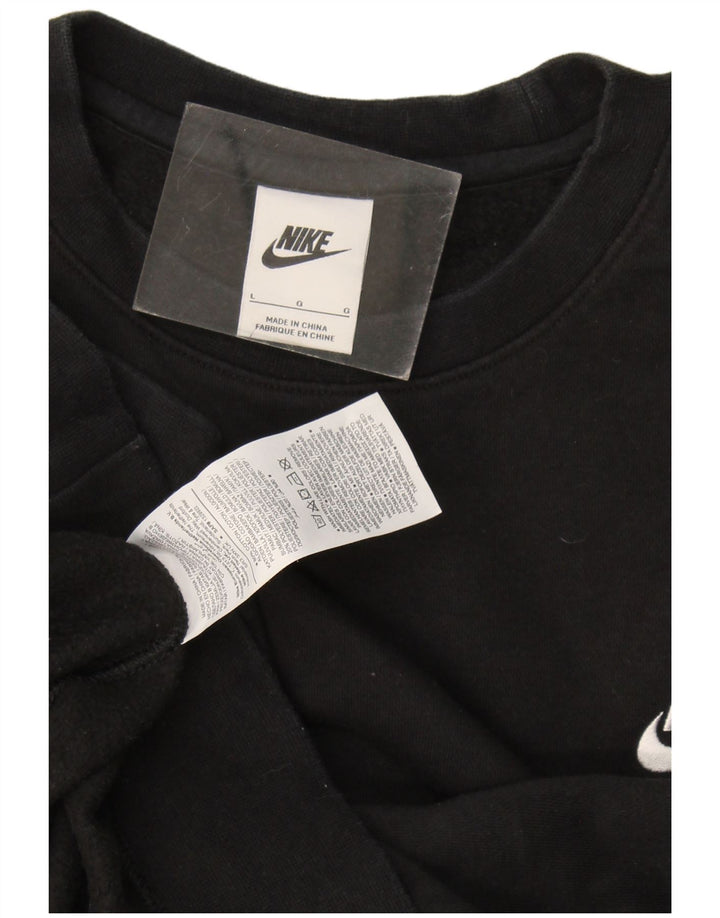 Nike Sweat-shirt pour homme en coton noir Taille L