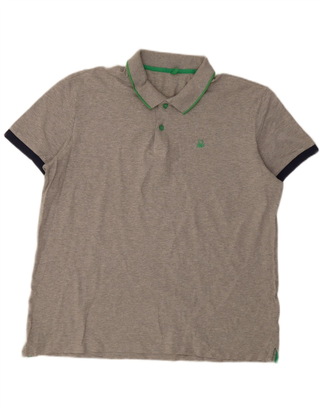 Benetton Polo Homme 2XL Gris Coton