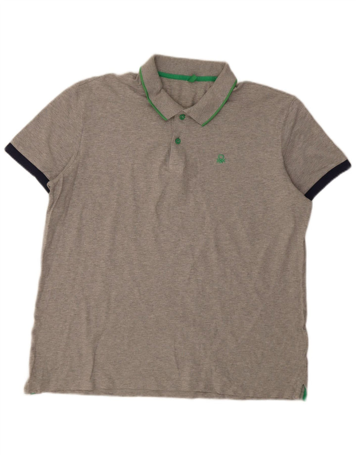 Benetton Polo Homme 2XL Gris Coton