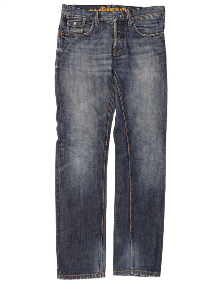 Desigual Jean droit W30 L33 bleu coton homme