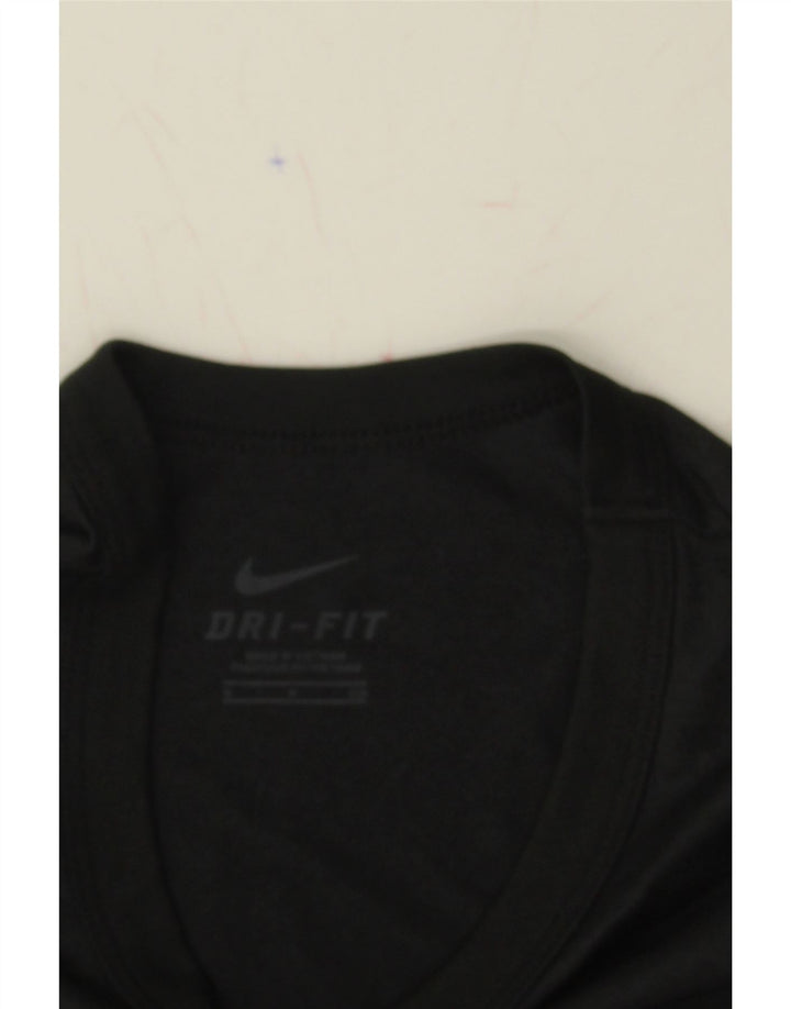 NIKE Womens Dri Fit T-Shirt Top UK 10 Small Black Polyester Vintage Nike and Second-Hand Nike from Messina Hembry 