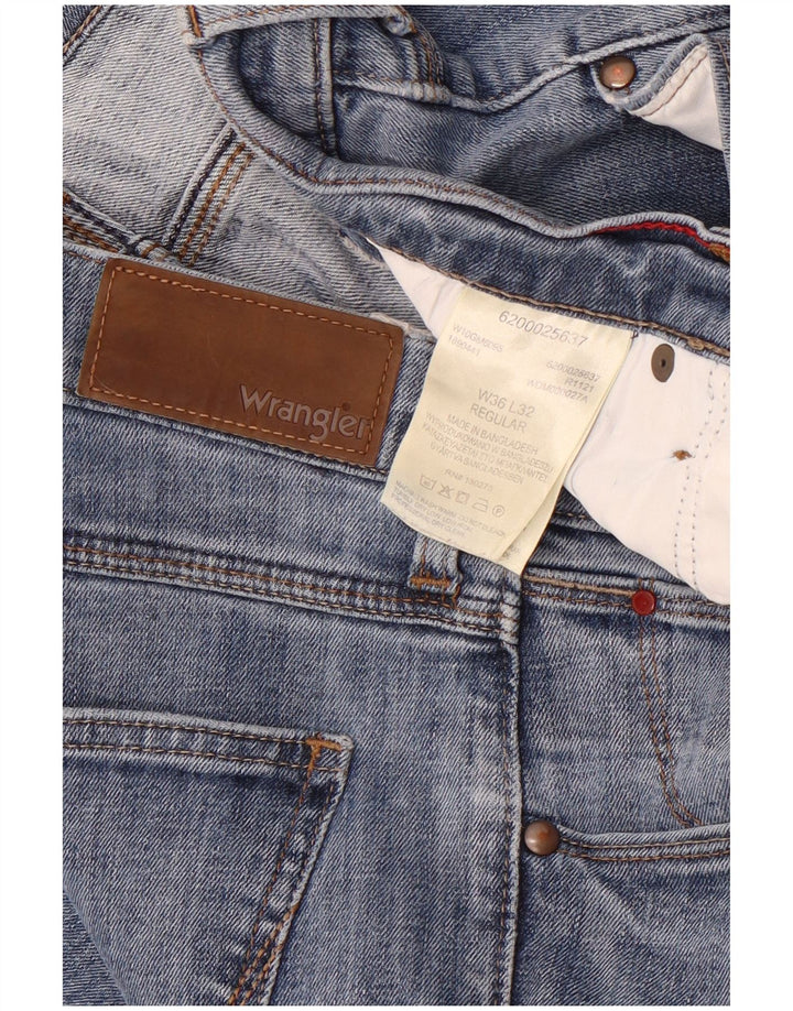 Wrangler Jean Slim Regular Homme W36 L32 Bleu Coton
