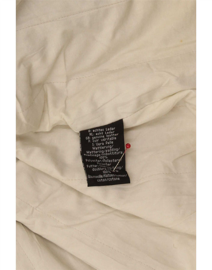 Tom Tailor Veste en cuir pour homme UK 40 Large Gris Colorblock