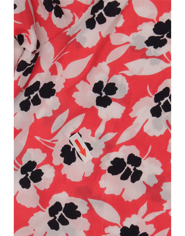 Marks & Spencer Chemisier surdimensionné pour femme UK 18 XL Rouge Floral Polyester