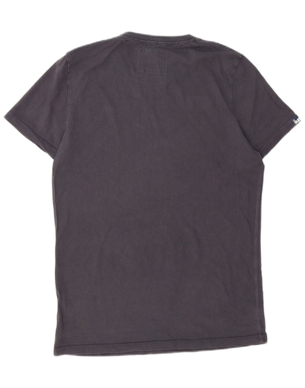 Superdry Homme Graphic T-Shirt Top Large Bleu Marine Coton
