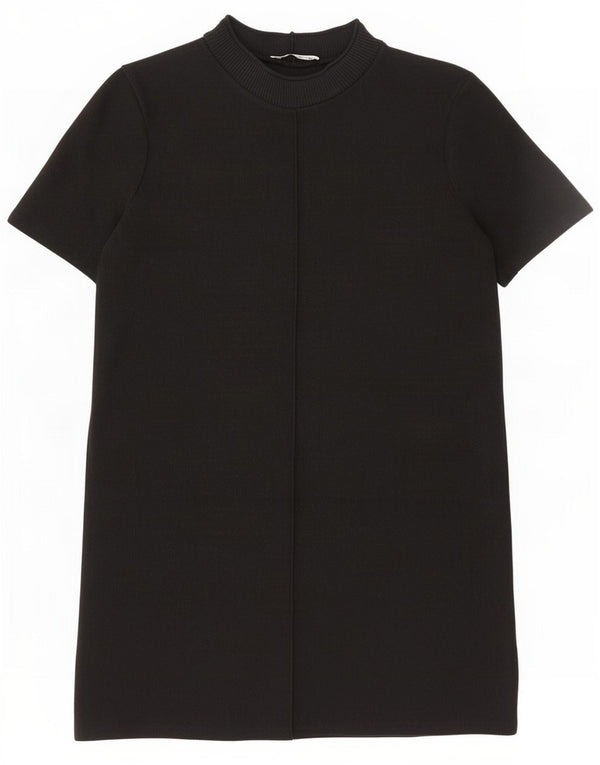 Zara Femme Robe Pull UK 10 Petit Noir Polyester