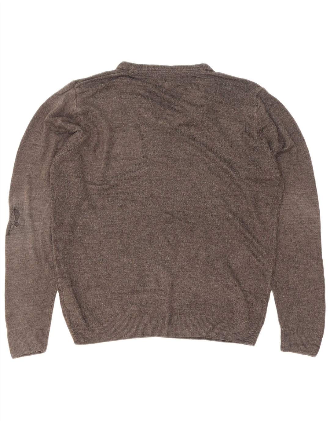 Marks & Spencer Pull Col V Homme Gris Moyen Acrylique