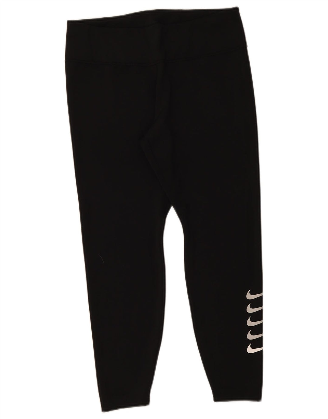 Nike Legging court Dri Fit Graphic pour femme UK 14 Large Noir Polyester