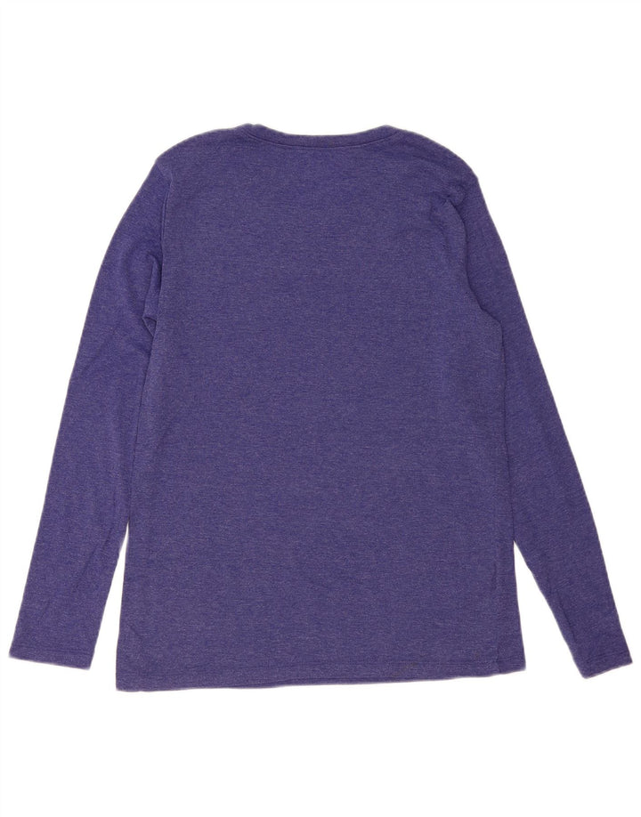 EDDIE BAUER Haut Femme Manches Longues UK 18 XL Violet Coton