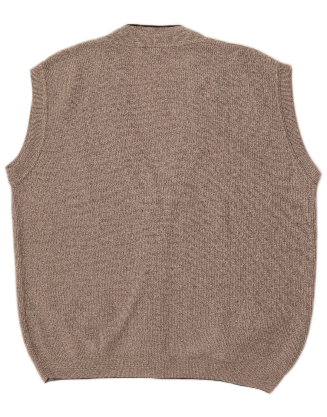 Conte Massimo Pull Cardigan sans Manches Homme Gris Moyen Coton