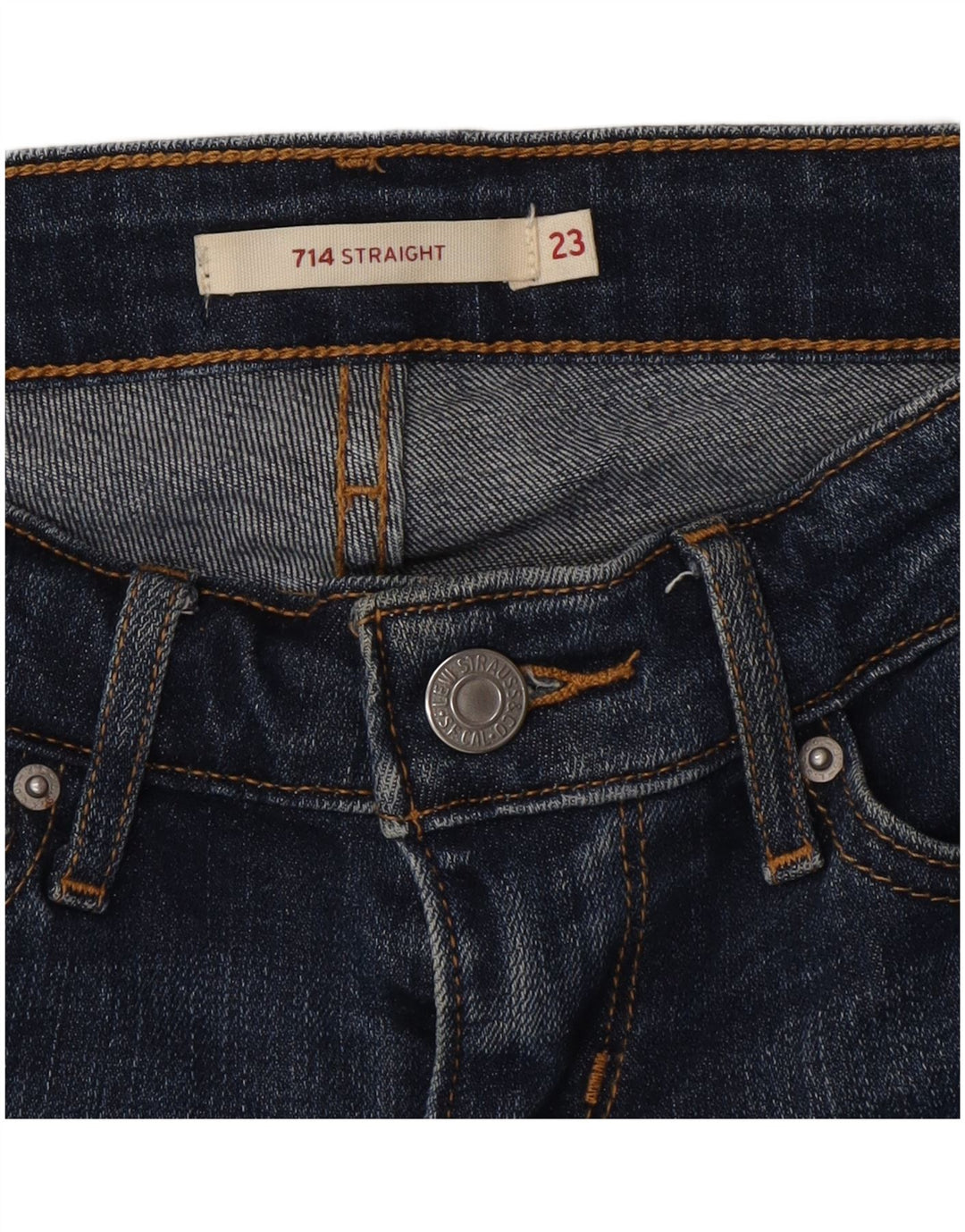 Levi's Jean Droit 714 Femme W23 L33 Bleu Coton