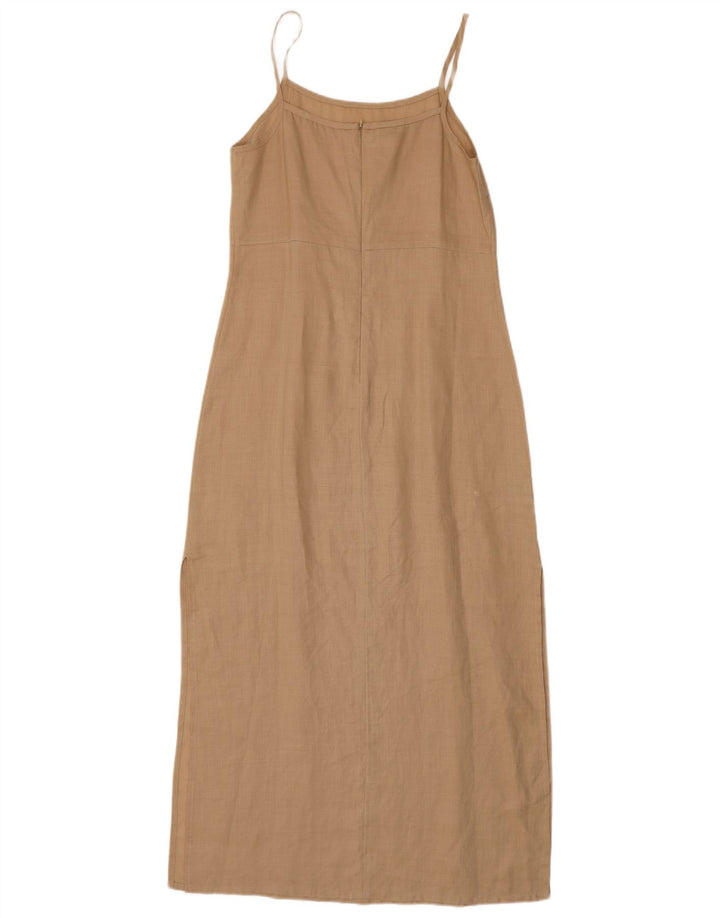 STEFANEL Robe d'été pour femme UK 8 Petite Ramie Beige