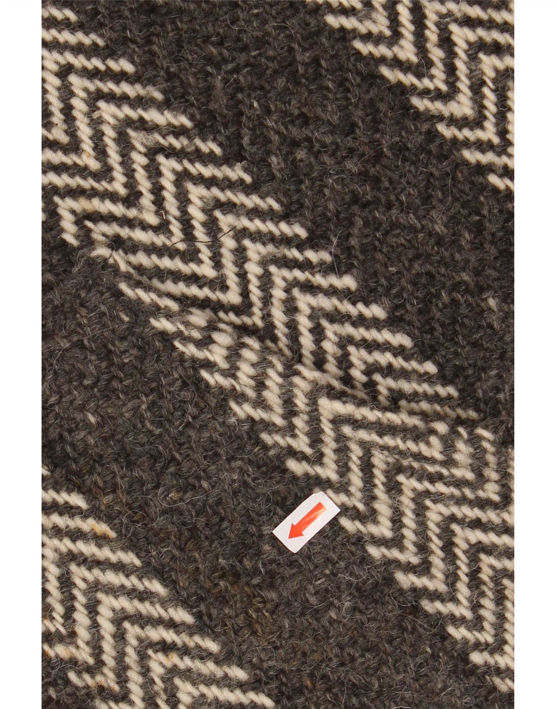 VINTAGE Pull col polo pour homme XL Gris Chevron Aztèque