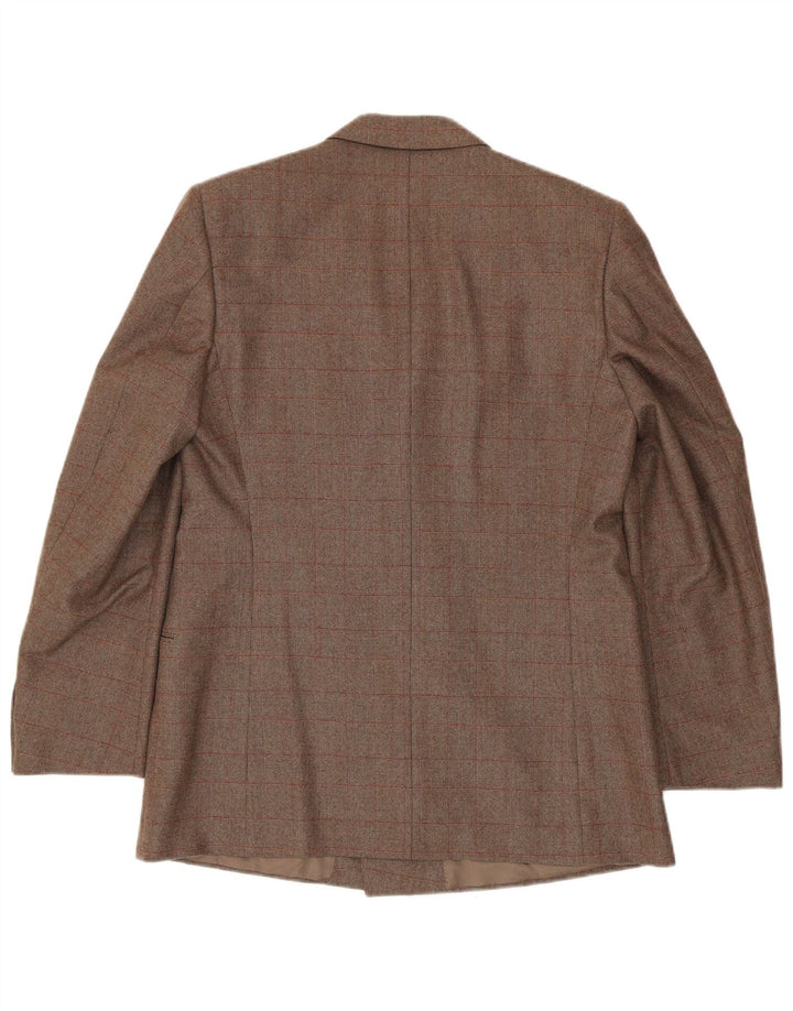 Corneliani Veste blazer croisée pour homme IT 50 à carreaux marron